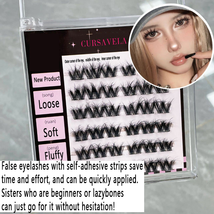 A Must - buy! 100 - piece Pack of 3D Big Flower Roll Glue - free False Eyelashes, Allowing Lazy People to Easily Stand out in Beauty