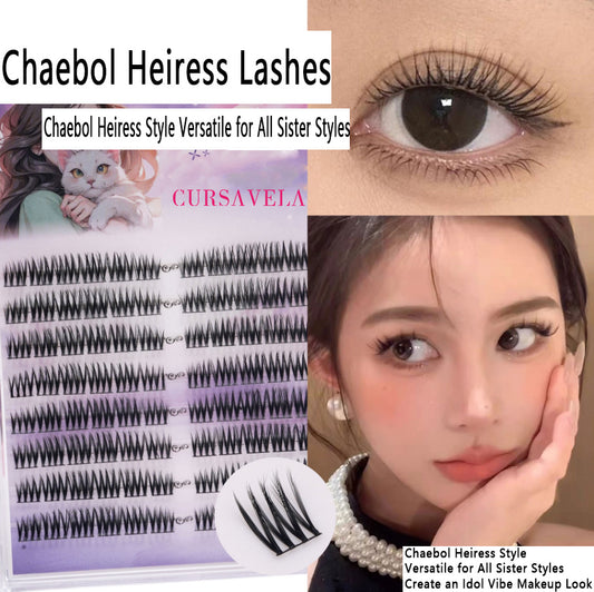 Chaebol Princess Style False Lashes | Ultra-fine Band, Voluminous, Naturally Curled, Lazy-friendly Segments