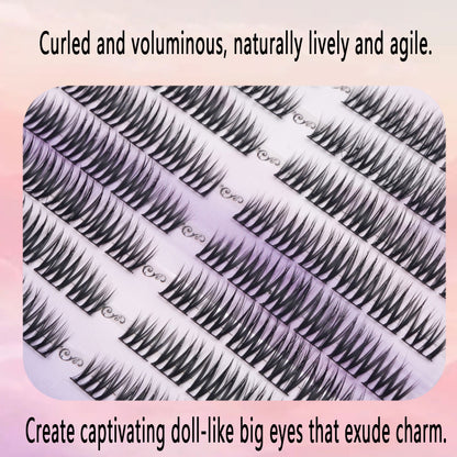 Chaebol Princess Style False Lashes | Ultra-fine Band, Voluminous, Naturally Curled, Lazy-friendly Segments