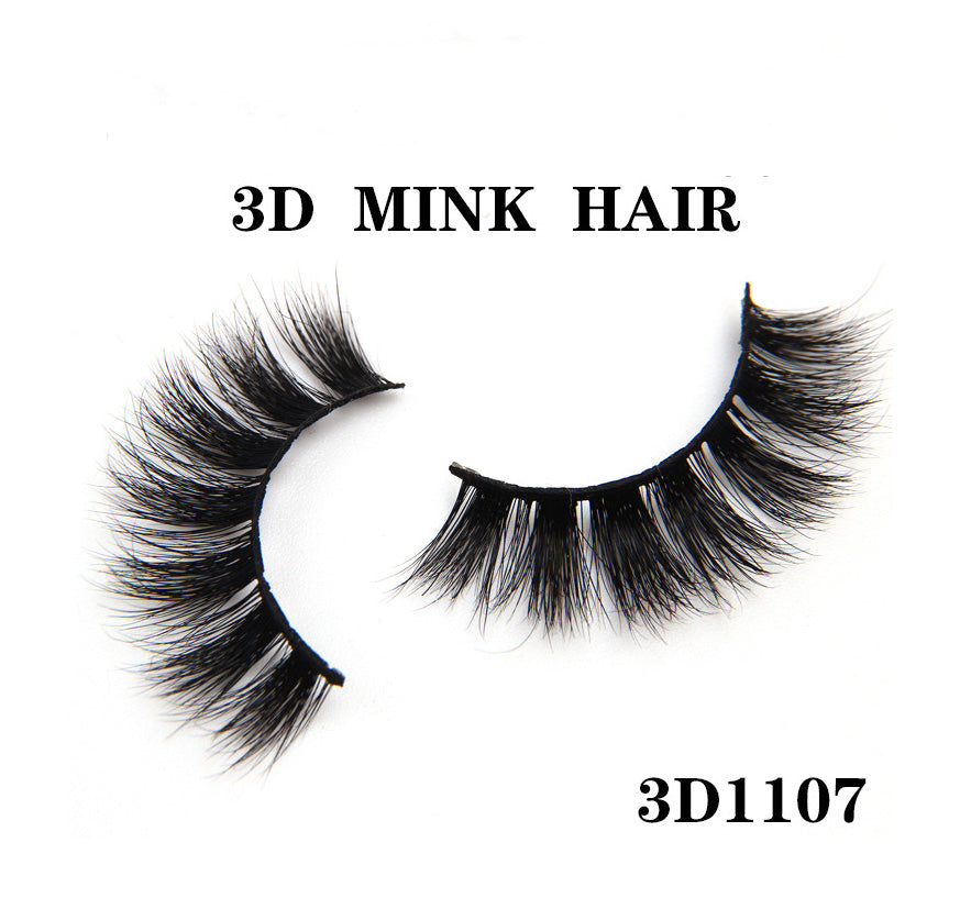 3D Mink Fur Faux Eyelashes, Voluminous and Messy Style, Natural Mink Effect, European and American Style