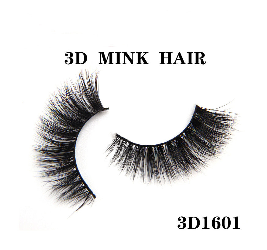 3D Mink Fur Faux Eyelashes, Voluminous and Messy Style, Natural Mink Effect, European and American Style