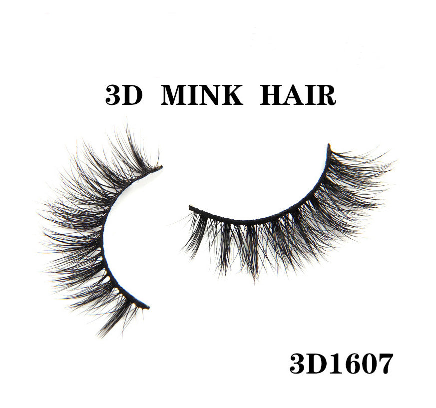 3D Mink Fur Faux Eyelashes, Voluminous and Messy Style, Natural Mink Effect, European and American Style