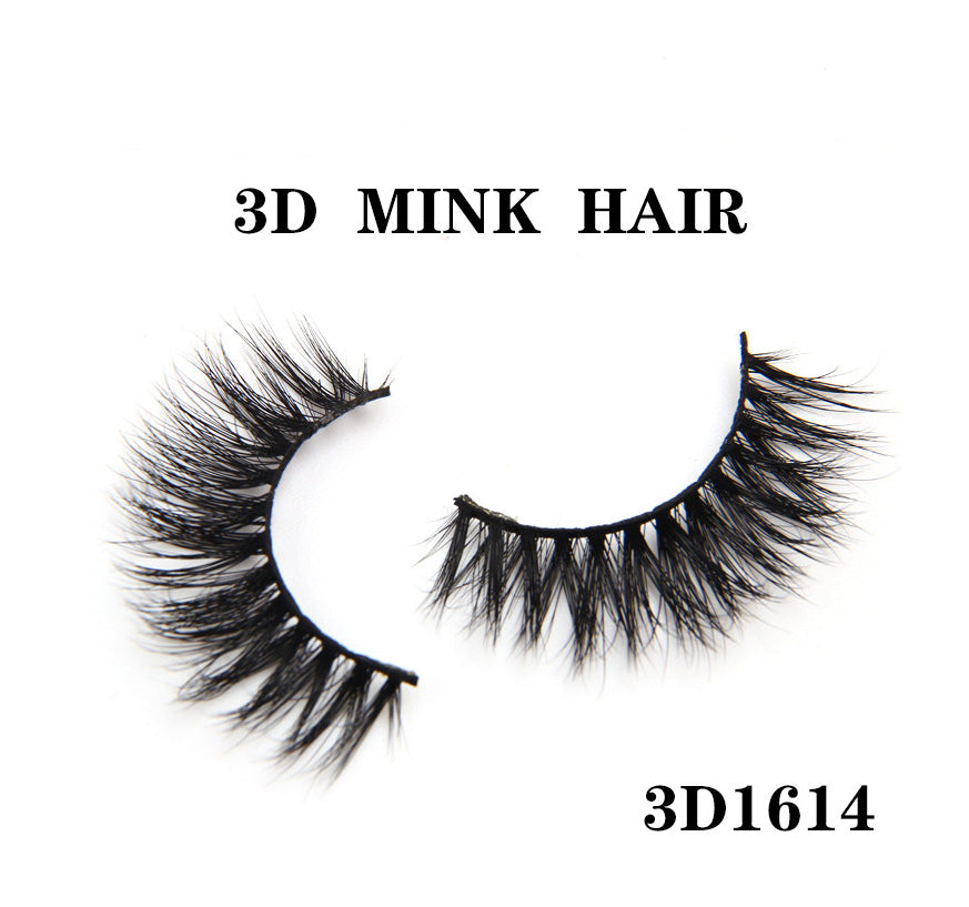 3D Mink Fur Faux Eyelashes, Voluminous and Messy Style, Natural Mink Effect, European and American Style