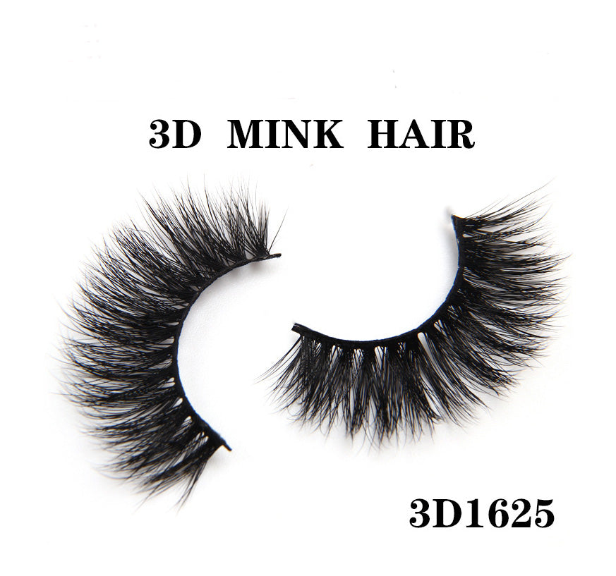 3D Mink Fur Faux Eyelashes, Voluminous and Messy Style, Natural Mink Effect, European and American Style