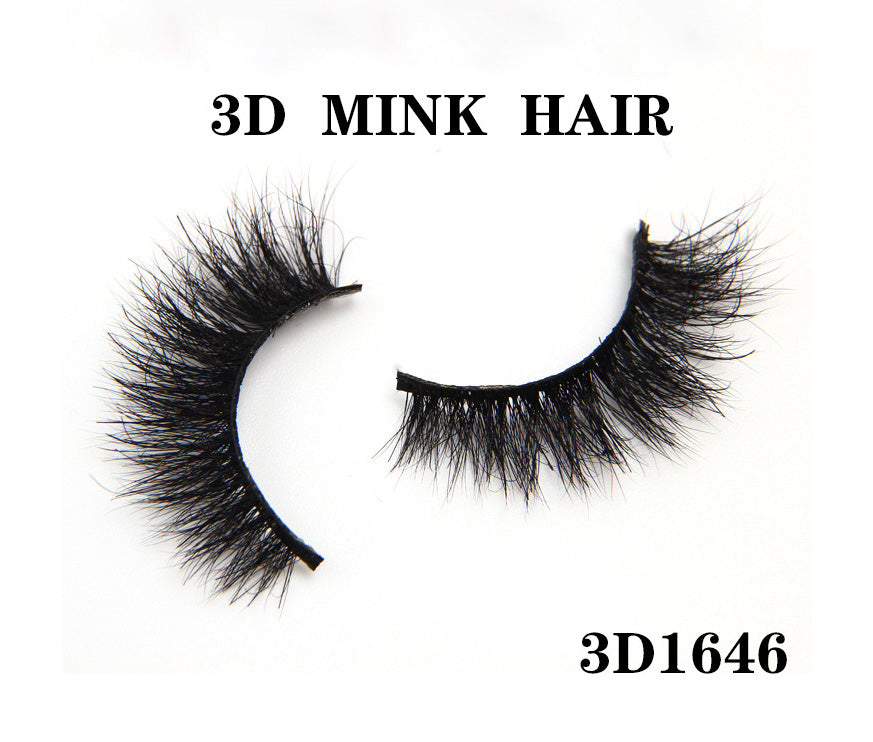 3D Mink Fur Faux Eyelashes, Voluminous and Messy Style, Natural Mink Effect, European and American Style