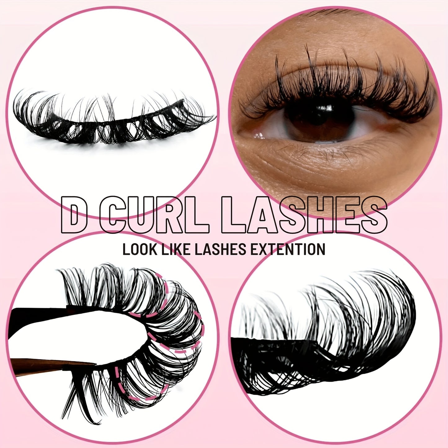 3 Pairs of 3D Fluffy Faux Mink Lashes - Handmade, Reusable, Short & Natural Look