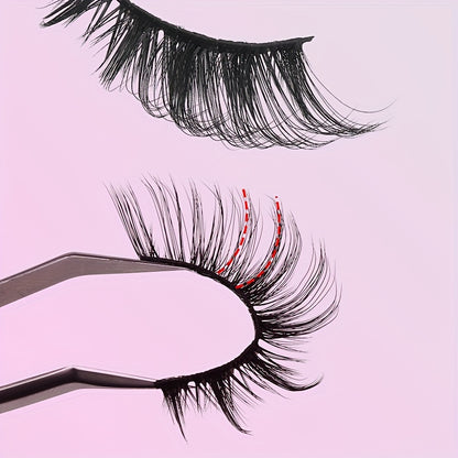 5 Pairs 3D Fluffy False Eyelashes Set, Cat Eye Anime Effect, 0.07mm Thickness, Suitable for Beginners and Dramatic Looks, Halloween Gift, Multi-Style, C Curl, Lengths 6-15mm, Reusable.