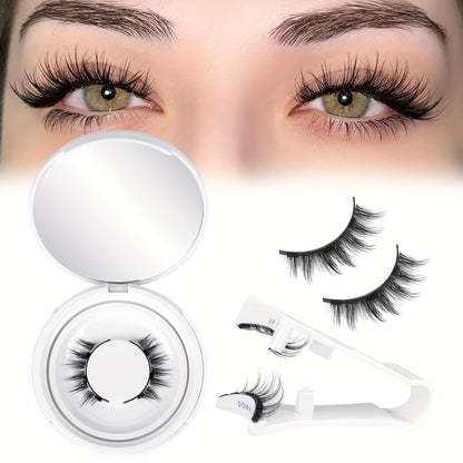 Magnetic Eyelashes Kit - Natural Look, Reusable Manga Magnetic Lashes with Applicator, No Glue Needed, Easy to Wear & Remove for All-Day Comfort