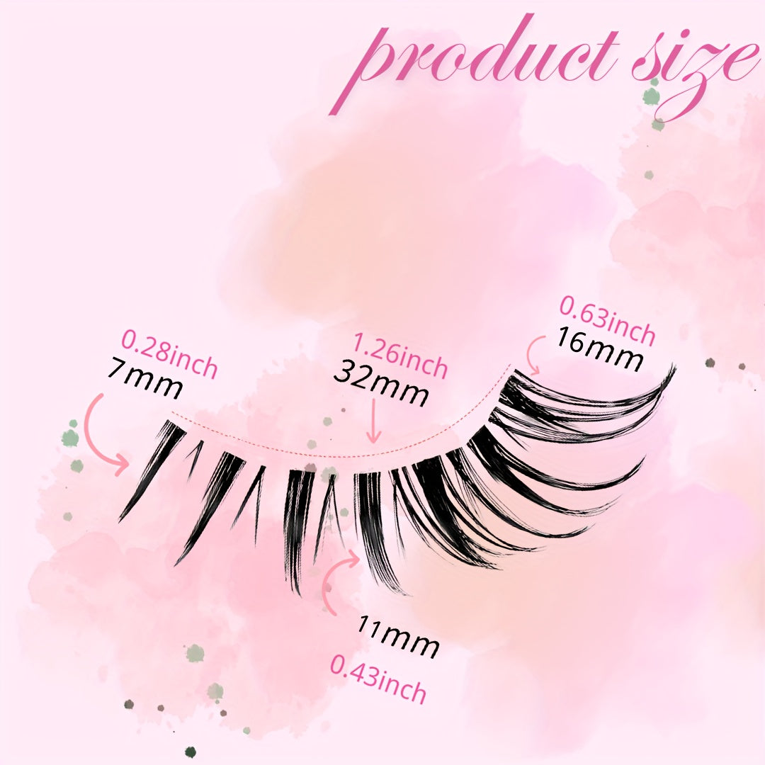 Russian Volume Cat Eye False Eyelashes, 5 & 7 Pairs Mixed Styles, Self-Adhesive D & DD Curl, Reusable, Beginner-Friendly, Natural Look, Extra Long Fluffy Lashes