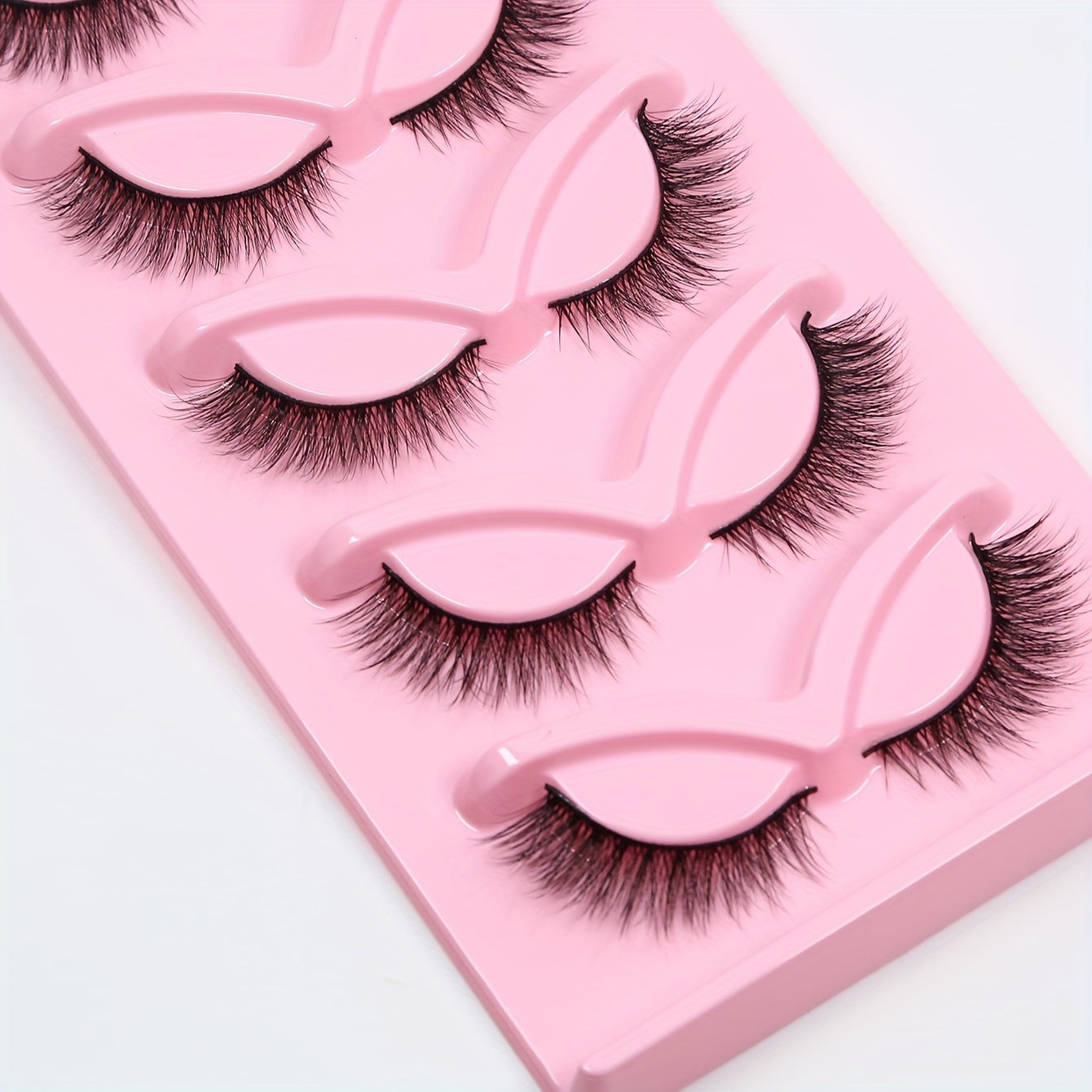 CURSAVELA C Curl 5 Pairs Handmade 3D Faux Mink Lashes - Fluffy, Soft, and Natural Look for Halloween