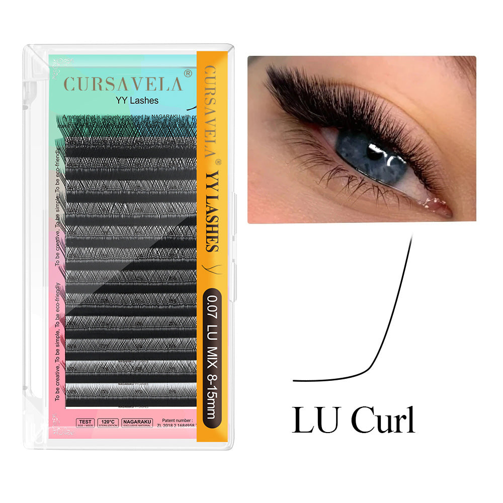 YY Pre-Made Eyelashes 100pcs The exquisite CURSAVELA eyelashes significantly boost the eyes' allure.