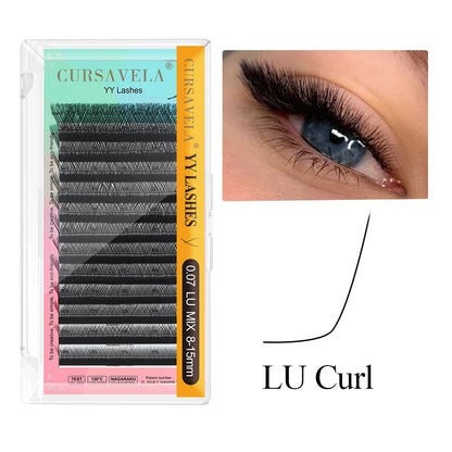 YY Pre-Made Eyelashes 100pcs The exquisite CURSAVELA eyelashes significantly boost the eyes' allure.