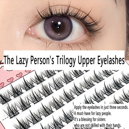 100pcs Must-Have for Lazy Girls! Natural and Realistic Single-Cluster False Lashes, Easy for Beginners, Create Natural Big Eyes Like You Were Born With Them