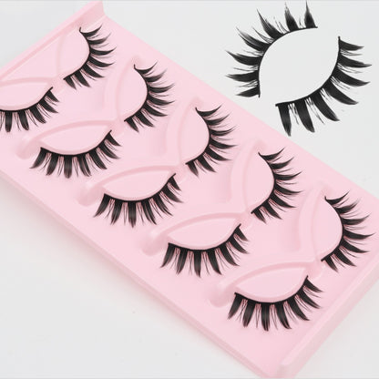 Dramatic 3D Thick & Curly False Eyelashes - Beginner-Friendly, Reusable, Self-Adhesive for Bold Anime Looks