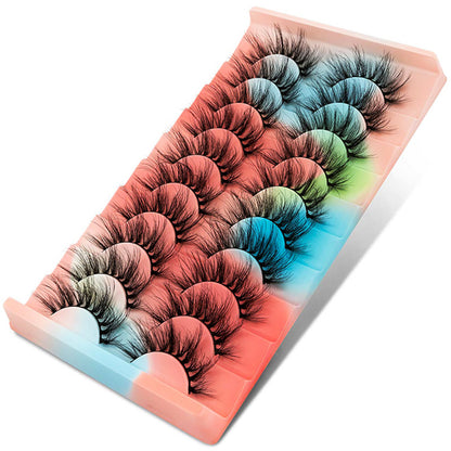 10 Pairs 3D Mink Eyelashes - Exquisitely Fluffy, Ultra Soft, Delicately Wispy, Utterly Natural, Stylish Cross Eyelash Extension, Highly Reusable, False Lashes Ideal for Makeup.