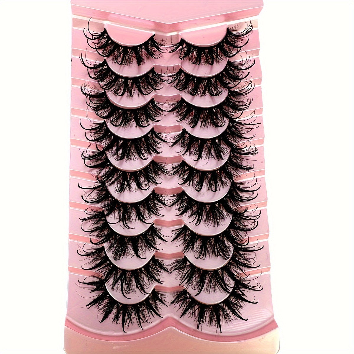 9 Pairs of Luxurious Wispy Fox Eye Lashes - Fluffy Faux Mink, Spiky Tips, and Fairy Cat Eyelashes for a Dramatic Eye Look - Reusable, Soft, and Comfortable False Eyelashes.