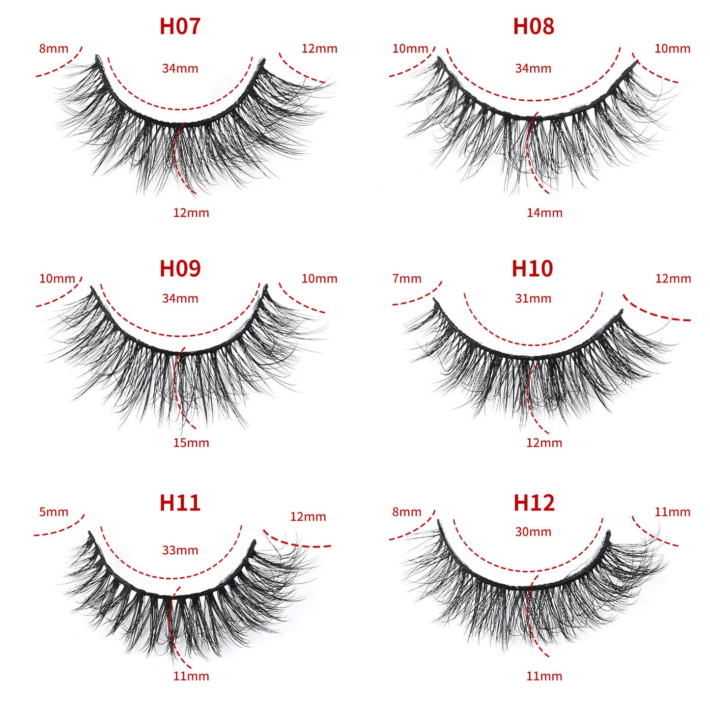 More style 9 Pairs 5D Explosion Style False Eyelashes, Large Capacity, Dense and Curled Self-Extension Lashes, Natural Stiff Stem False Eyelashes