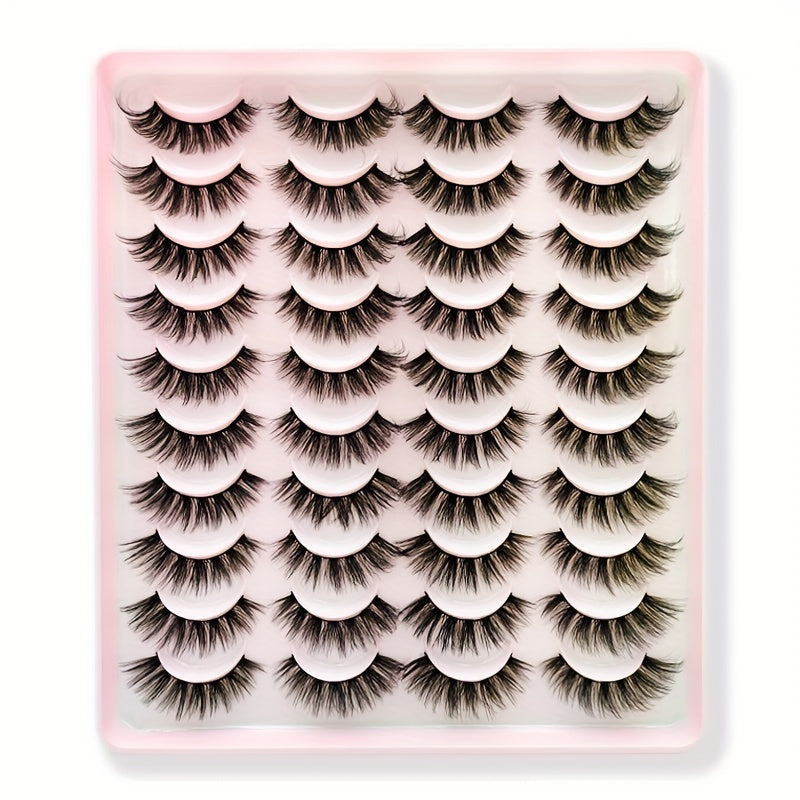 Luxury Handmade 3D Faux Mink Lashes: From Cat Eye to Natural Volume, Multi-Length Options for Daily Glamour (10/20 Pairs)