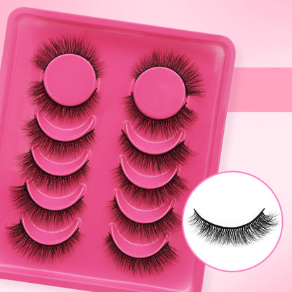 Classic Volume Eyelashes 100pcs 6 Pairs of Premium Short False Eyelashes for Lifting Eyes, Offering Thick and Authentically Natural Lashes