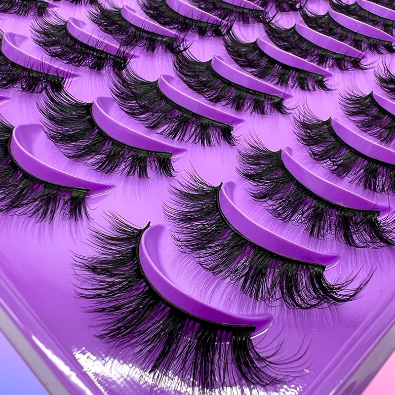 20 Pairs of Natural-Looking False Eyelashes – Lightweight, Reusable, and Perfect for Everyday Beauty Enhancement