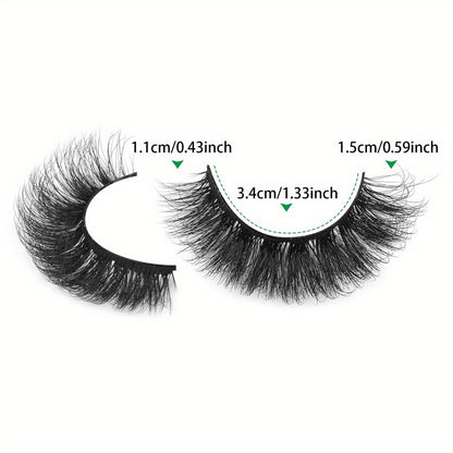 Classic Volume Eyelashes 14 Pairs Thick and Fluffy Faux Mink False Eyelashes Pack – Wispy Black Cat Eye Lashes with a Natural Look, Like Eyelash Extensions