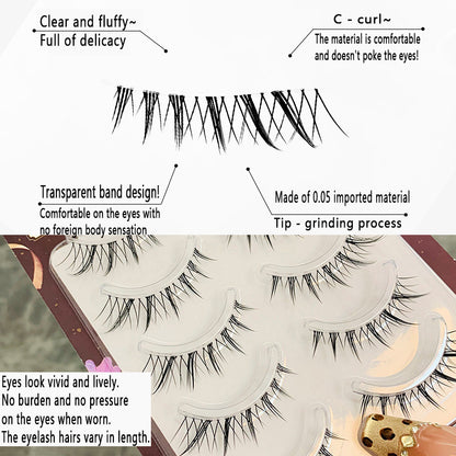 Seven Immortals Little White Fox | Natural Comic - style Fox - inspired Simulation Photogenic False Eyelashes