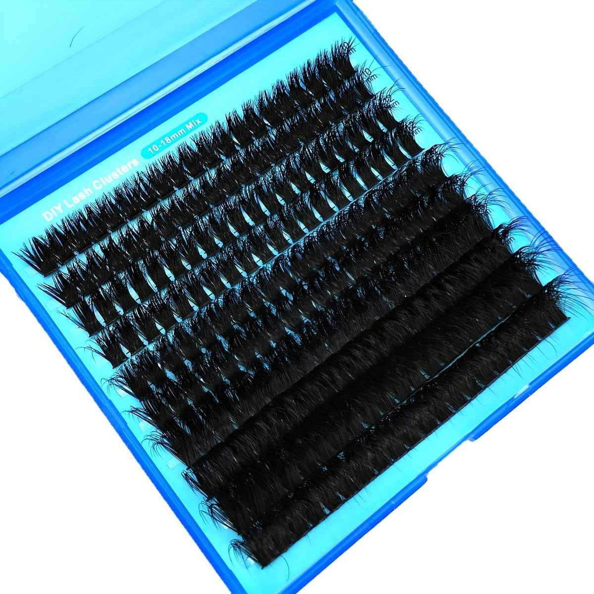 Luxe Faux Mink Eyelashes - D Curl, Thick & Fluffy Cluster Extensions, 10-16mm, DIY Individual Lashes for Beginners, Reusable