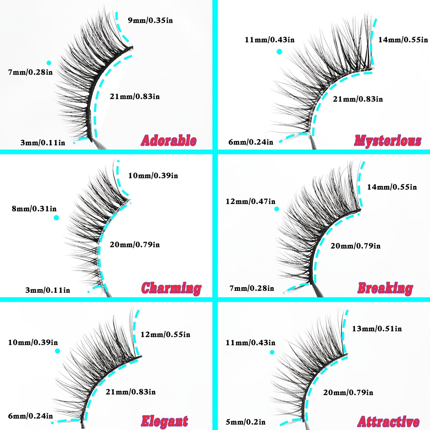 False Eyelashes Natural Look Half Lashes Short Wispy Lashes Pack Cat Eye 3D Faux Mink Lashes Fluffy Fake Eyelashes 10 Pairs Multipack