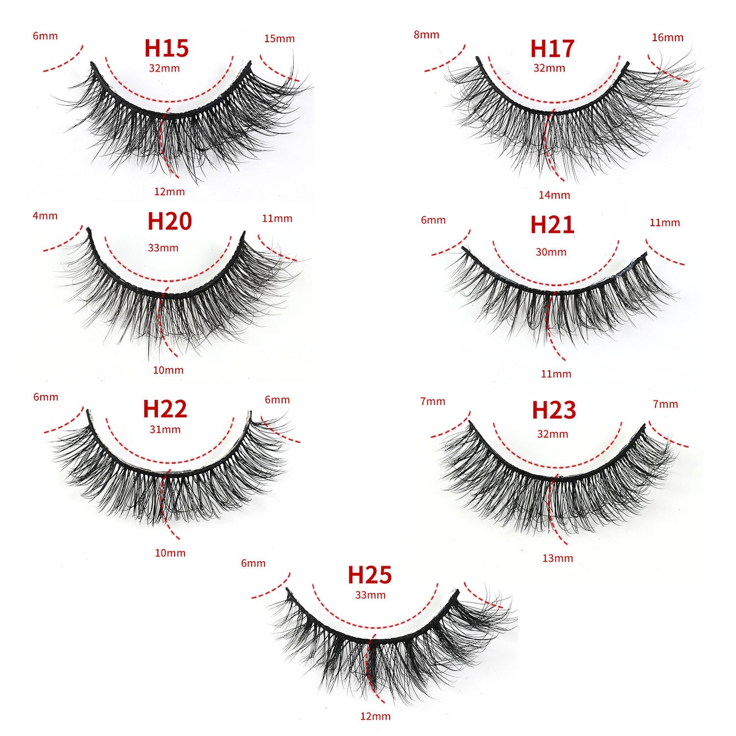 More style 9 Pairs 5D Explosion Style False Eyelashes, Large Capacity, Dense and Curled Self-Extension Lashes, Natural Stiff Stem False Eyelashes