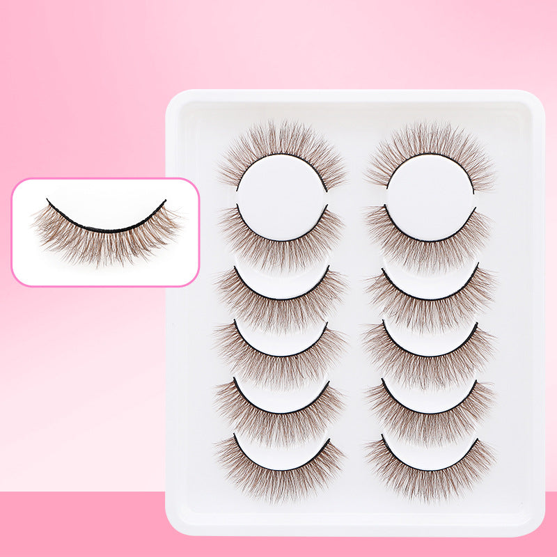 Classic Volume Eyelashes 100pcs 6 Pairs of Premium Short False Eyelashes for Lifting Eyes, Offering Thick and Authentically Natural Lashes