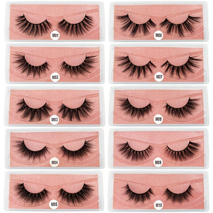 20 Pairs 3D Faux Mink Lashes - Fluffy, Soft, & Reusable with Stylish Storage Box, Ideal Valentine’s & Birthday Gift