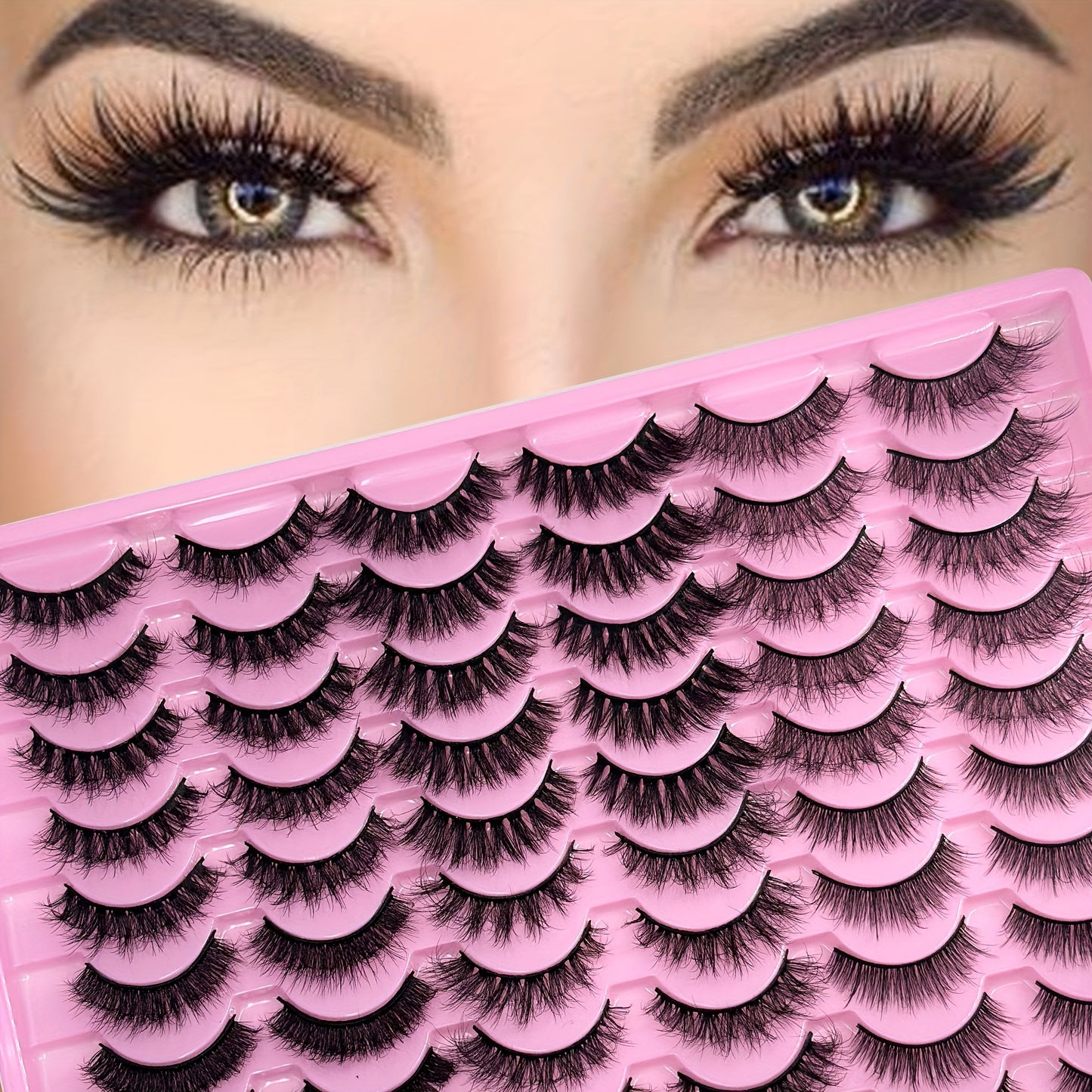 Classic Volume Eyelashes 30 Pairs 3D Mink False Eyelashes Set, 0.07mm, Mixed Styles, Reusable, Fluffy Curl, for Daily & Party Makeup