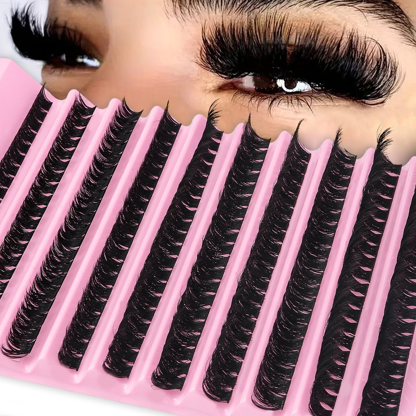 200 Pieces of 0.05mm Thickness 3D Russian Volume D Curl False Eyelash Extensions - Mixed Length (8-16mm), Beginner Friendly, Reusable, and Long-Lasting.