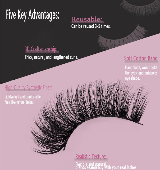 Faux Mink Lashes, Messy Cross-Border Design, Voluminous & Realistic European & American Style