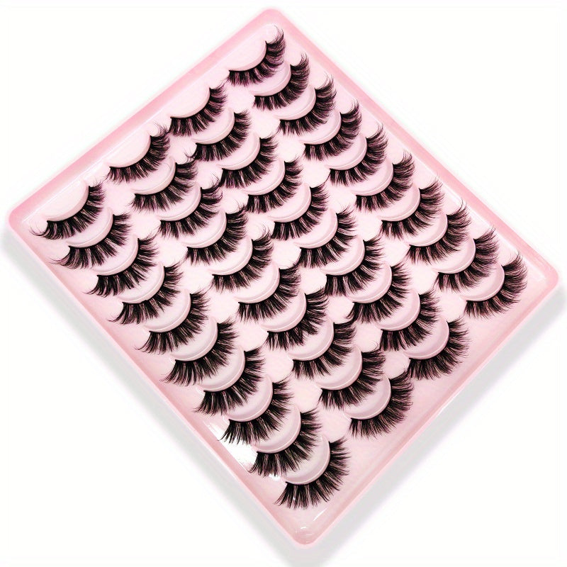 Luxury Handmade 3D Faux Mink Lashes: From Cat Eye to Natural Volume, Multi-Length Options for Daily Glamour (10/20 Pairs)