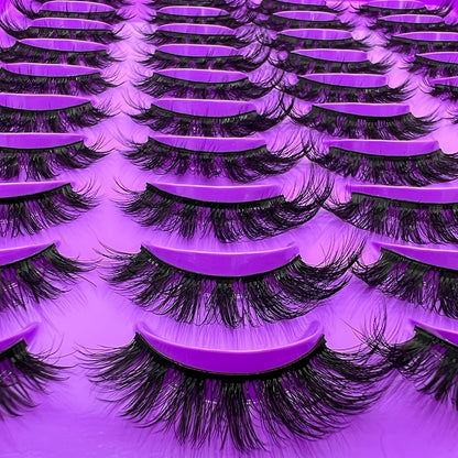 20 Pairs of Natural-Looking False Eyelashes – Lightweight, Reusable, and Perfect for Everyday Beauty Enhancement