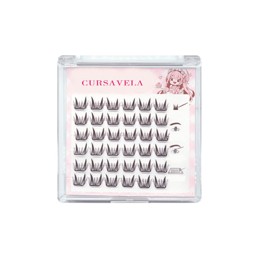 Individual DIY lashes Feathery Deer Lashes | Beginner-Friendly Glue-Free & Remover-Free Flat Strip Lashes – Flutter with the Wind