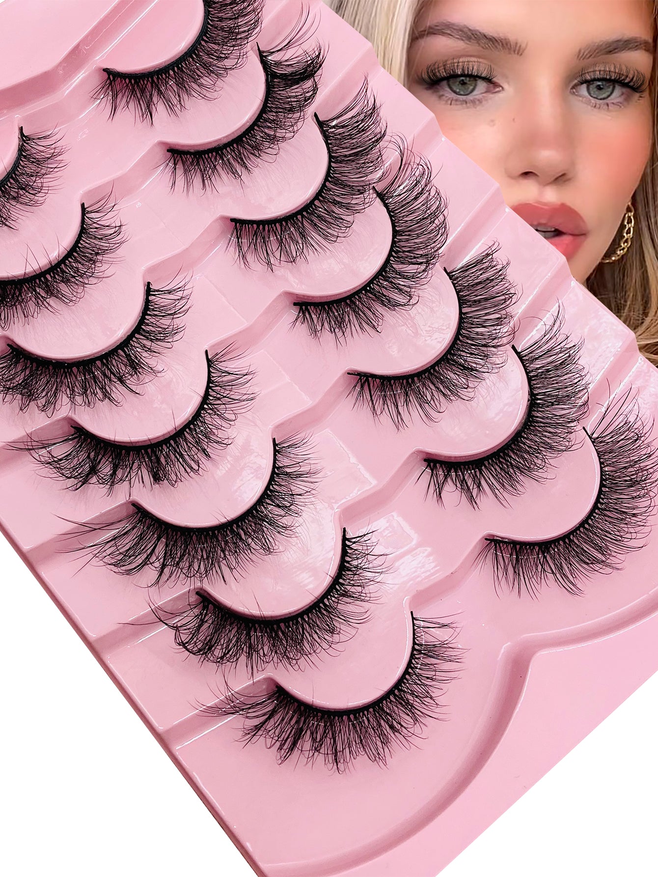 High-Quality Faux Mink Eyelashes, Natural Look, 5/7/10/13/20 Pairs, Reusable False Lashes for Everyday & Special Occasions