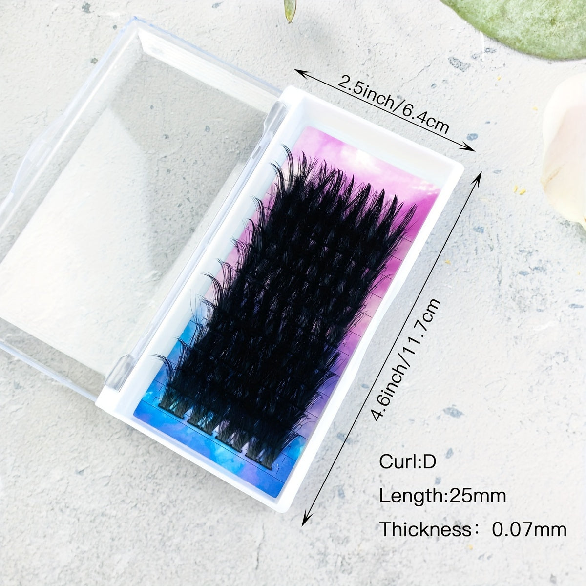 Individual DIY lashes 25mm Reusable Super Long Cluster Lashes-Segmented Pre-Cut Lashes for Professional Results