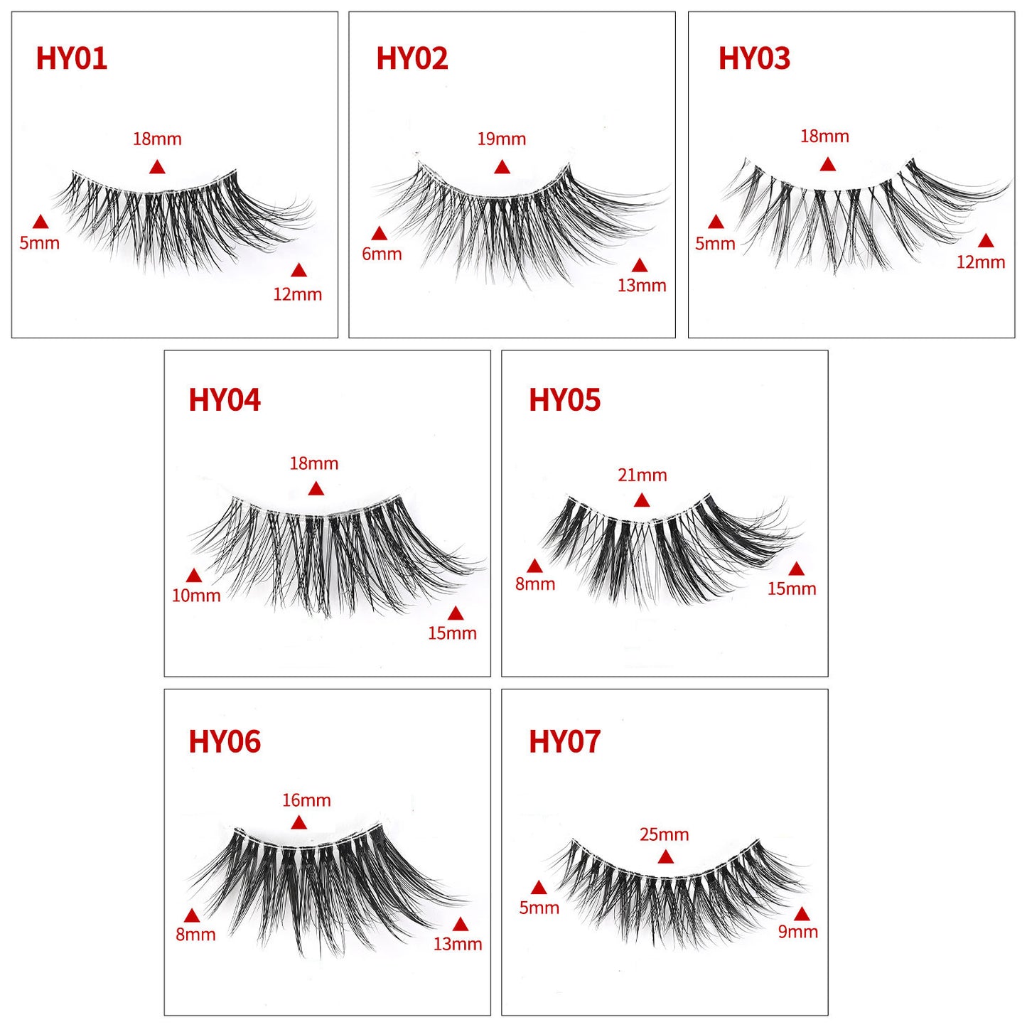 CURSAVELA Cat Eye Lengthening Transparent Stem False Eyelashes 10 Pairs/Set, Dense and Natural Tail Extension Design