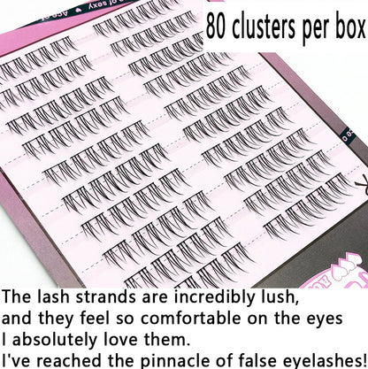 100 pcs Newbies' Must-Have! Ten-Row Double-Tip Small Flame False Eyelashes, Create a Natural Mother-Given Look