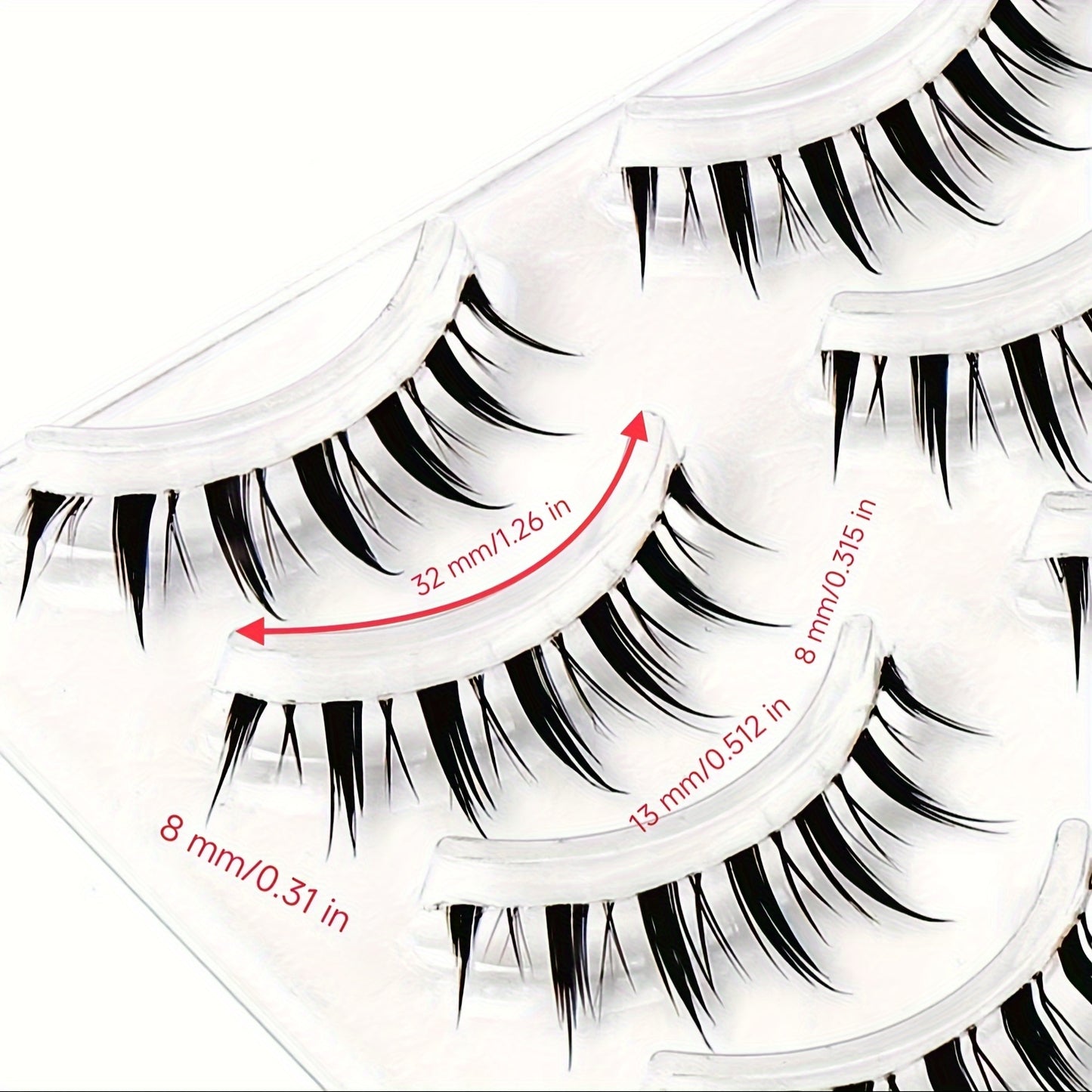 CURSAVELA D Curl Big Devil Transparent Stem Thick Natural False Eyelashes - Reusable Grafting Lashes for Beginners, Easy Application