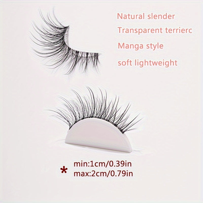 7 Pairs of Natural and Long Fish Tail Type False Eyelashes – Super Natural