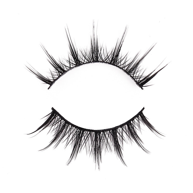 CURSAVELA New Natural Little Devil 3D Sunflower Style Synthetic Fiber Eyelashes, 10 Pairs