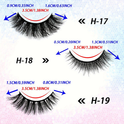 5 Pairs 3D Fluffy False Eyelashes, Wispy Natural Full Strip Lashes, Dramatic Volume Reusable Unscented for Daily Wear