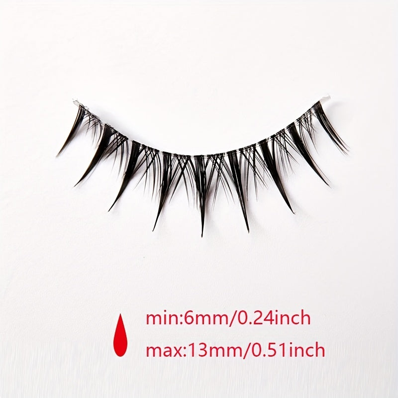 CURSAVELA D Curl 5 Pairs Natural Criss-Cross Lashes - Invisible Band for Wispy Look