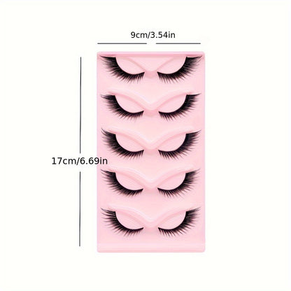 100pcs Fox Eye Mink Fake Eyelashes - Slanted Lengthening Extensions for Dramatic Halloween Makeup