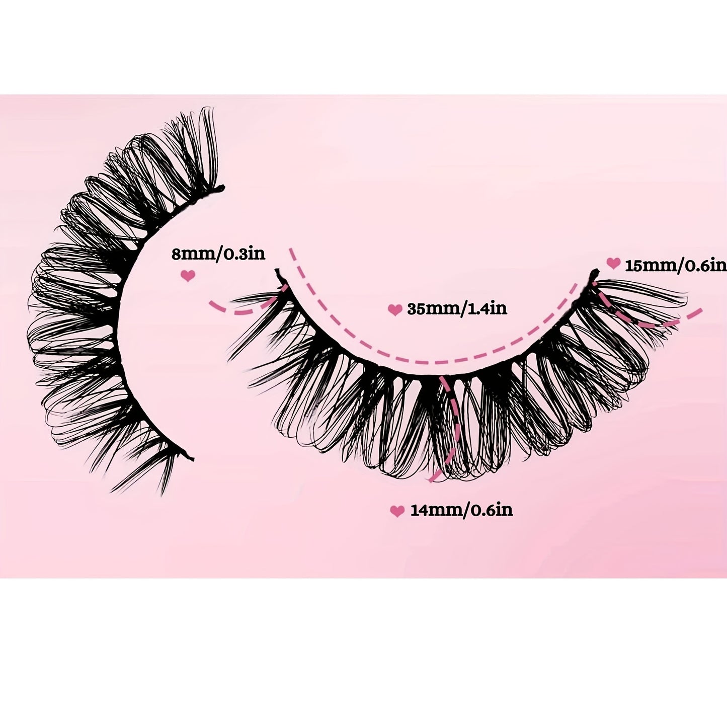 3 Pairs of 3D Fluffy Faux Mink Lashes - Handmade, Reusable, Short & Natural Look