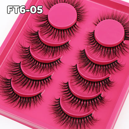 Classic Volume Eyelashes 100pcs 6 Pairs of Premium Short False Eyelashes for Lifting Eyes, Offering Thick and Authentically Natural Lashes