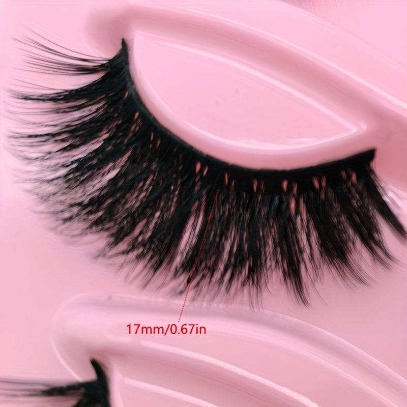 Classic Volume Eyelashes 5 Pairs 3D Faux Mink Dramatic Volume Lashes - Fluffy Long Cat Eye Design